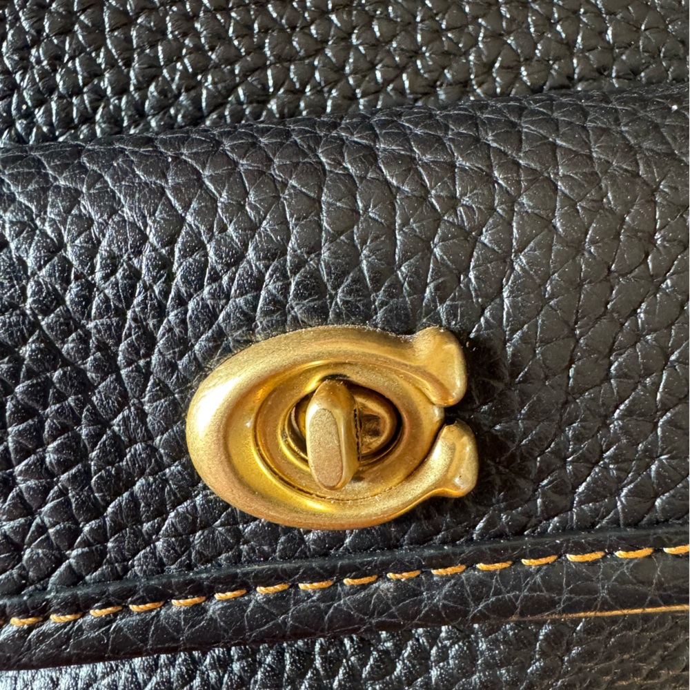 Coach - Riya Backpack 21 Pebbled Leather 2023 - LIKE NEW Rogue Luggage Handle - Picture 10 of 14